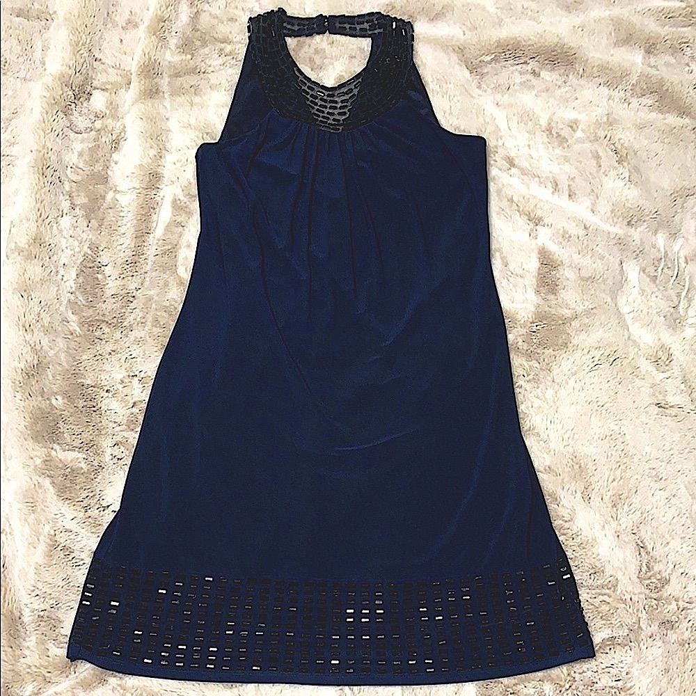 NWT Decode embellished navy dress